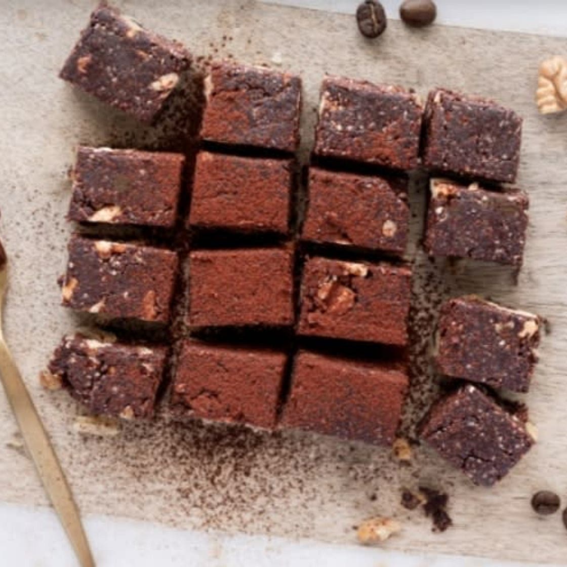 Raw vegan Kaffee Brownies