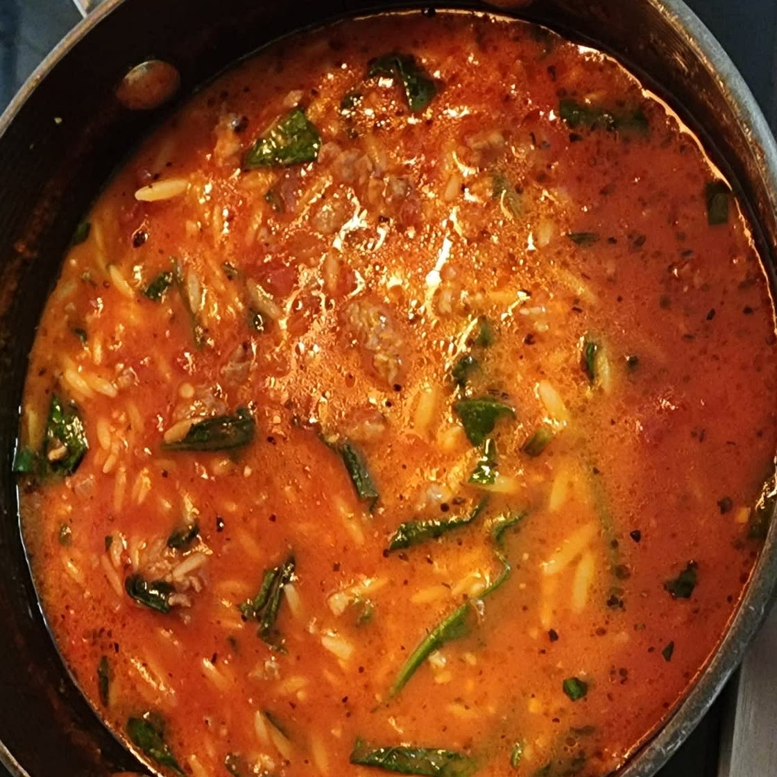 Italian Sausage Soup With Orzo
