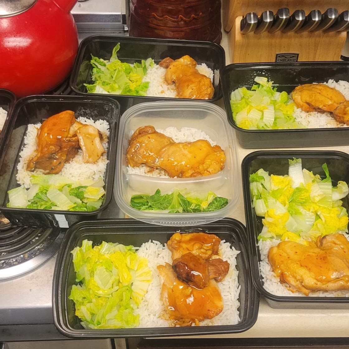 Orange Chicken Lunches W/ Cabbage