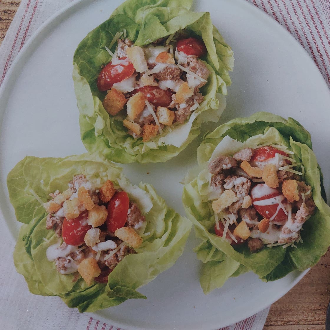 Turkey Caesar Lettuce Wraps