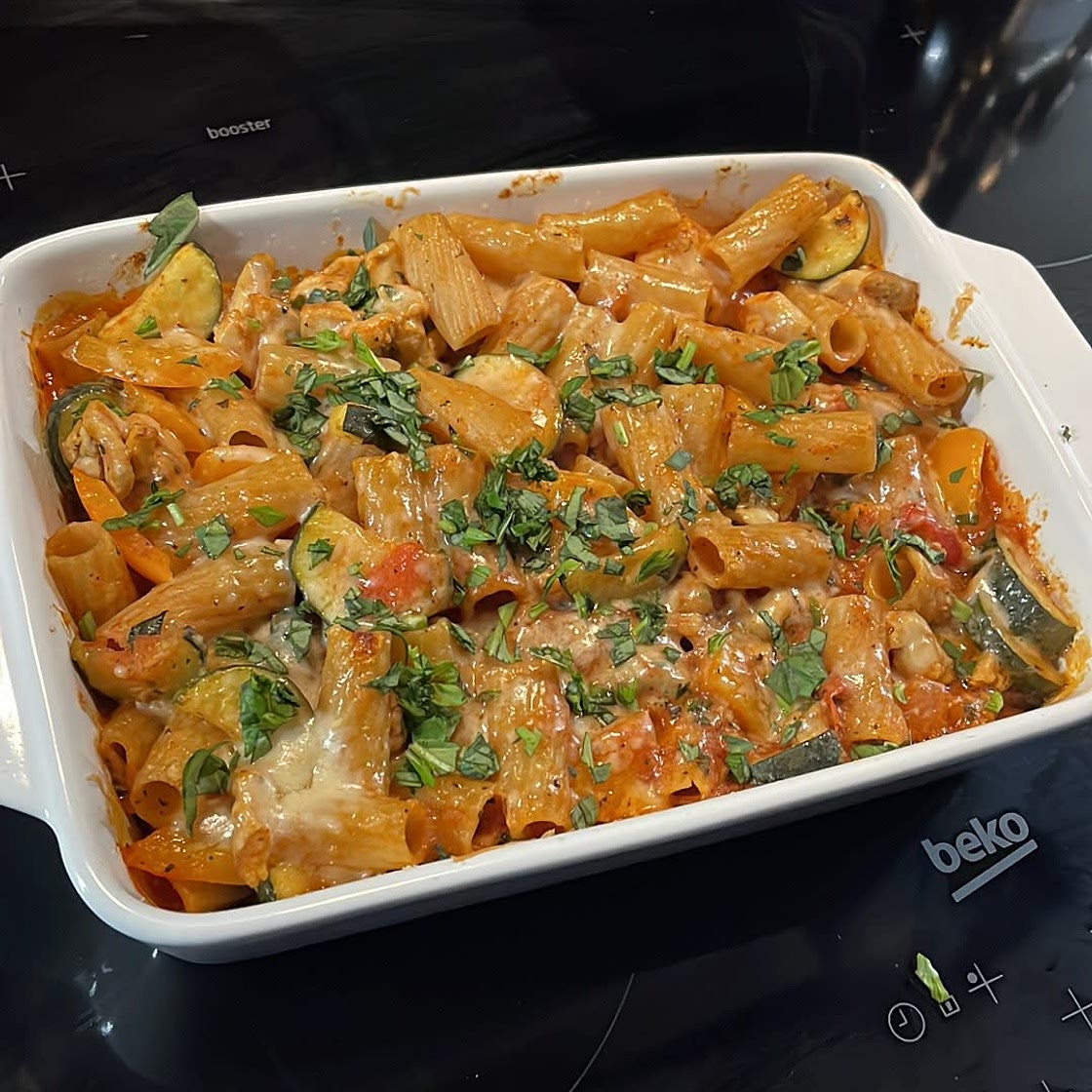 Chicken & Cheese Veg-Packed Pasta Bake
