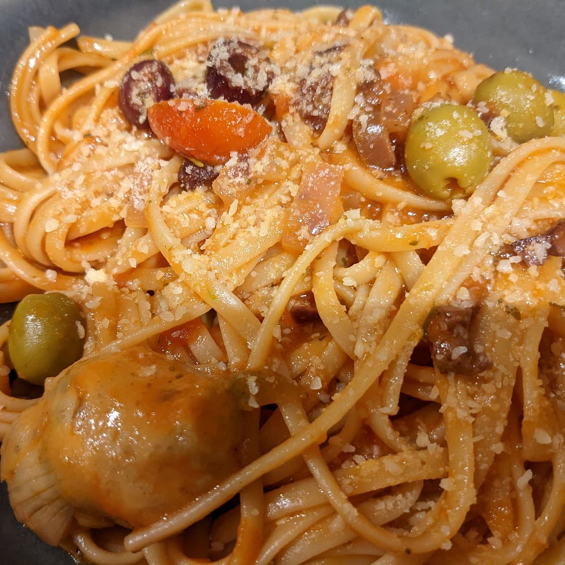 One Pot Greek Spaghetti