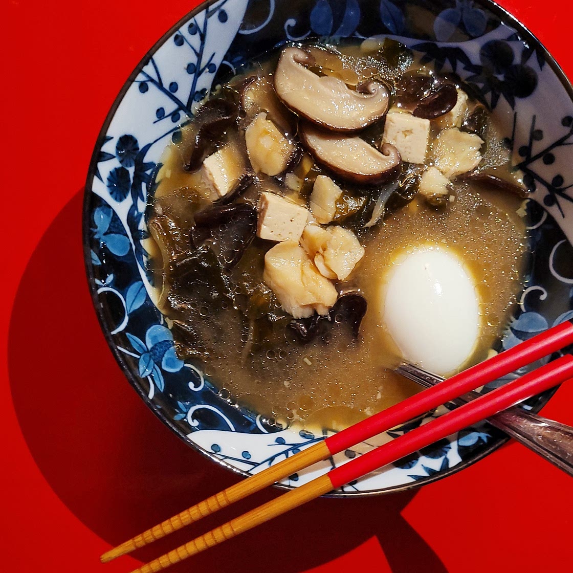 Japanese style mushroom soup