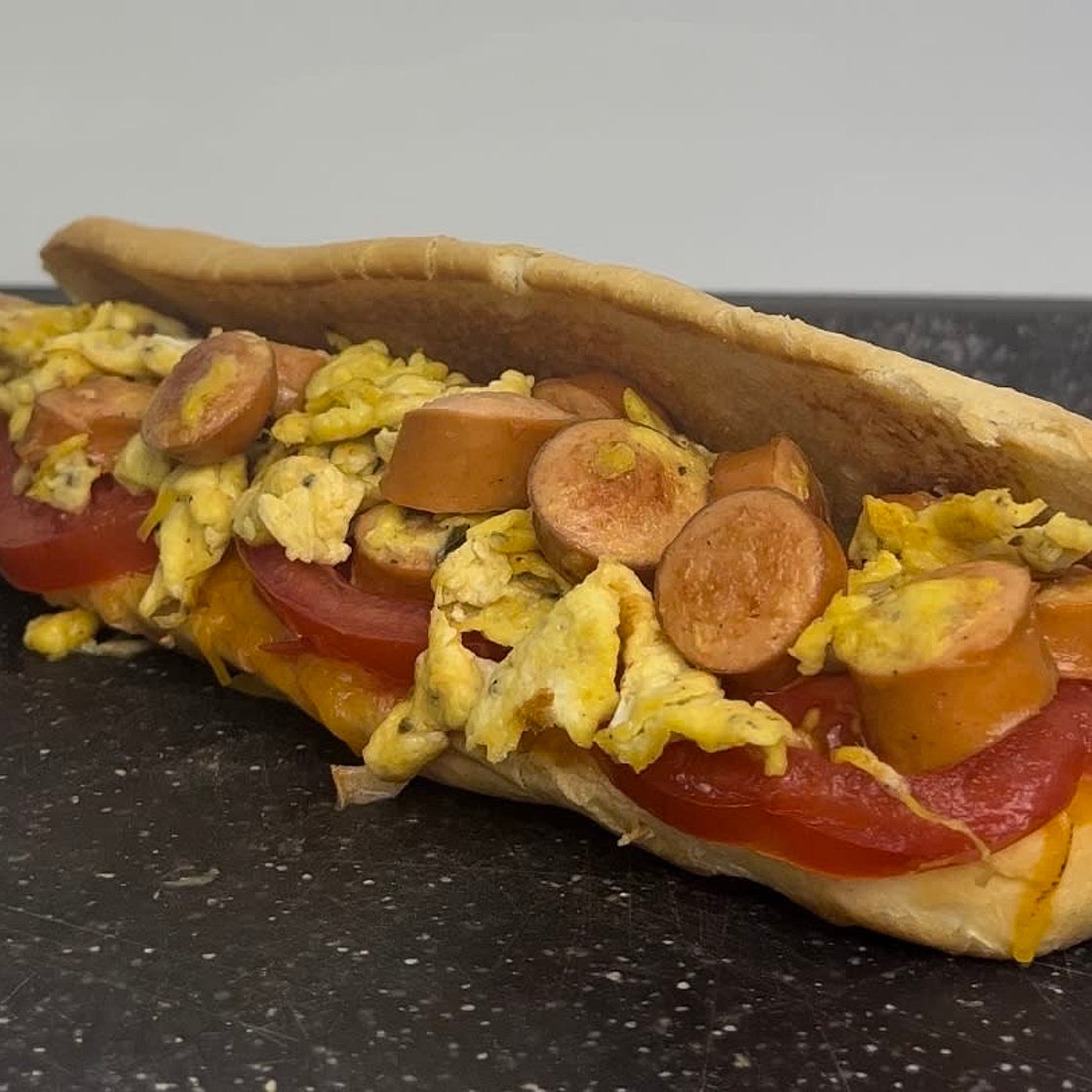 Sausage and egg breakfast sub