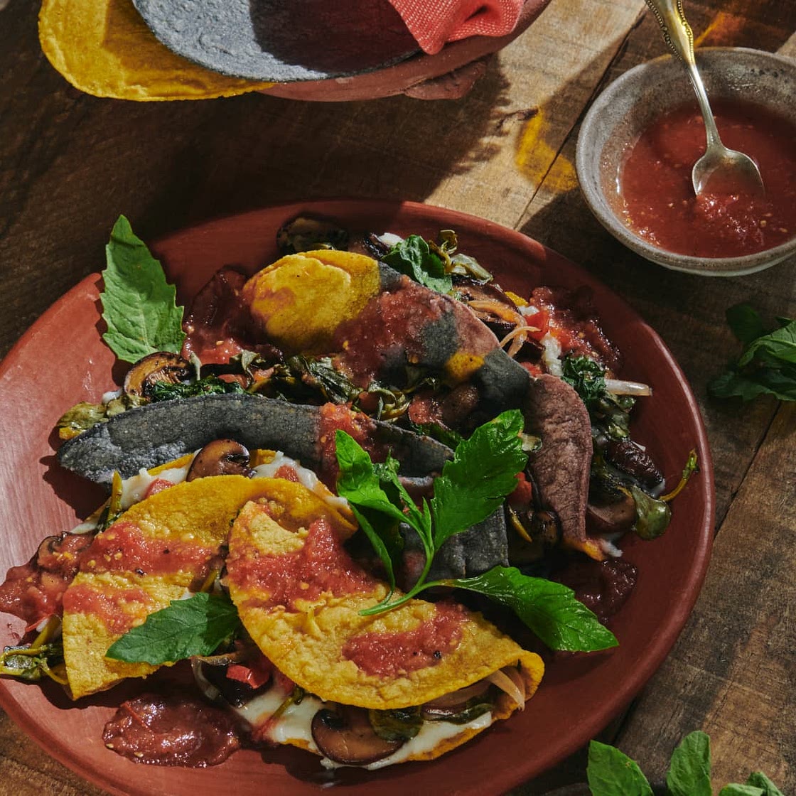 This Mushroom Quesadilla Will Introduce You to Your New Favorite Greens