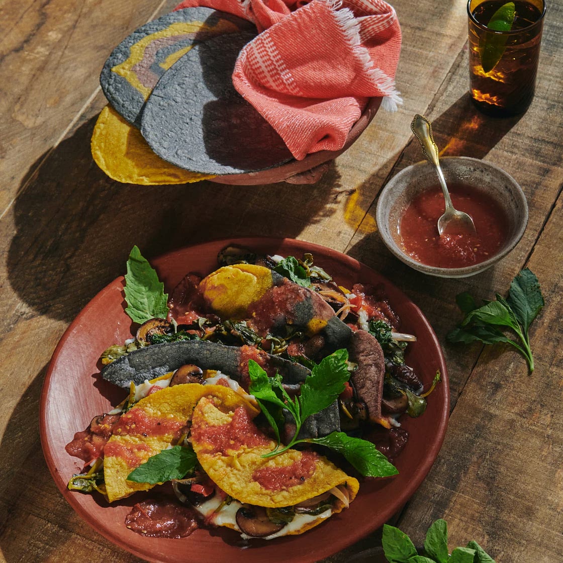 This Mushroom Quesadilla Will Introduce You to Your New Favorite Greens