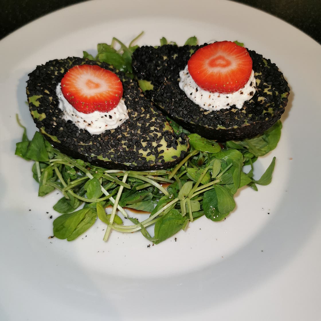 Avocado with chia seeds