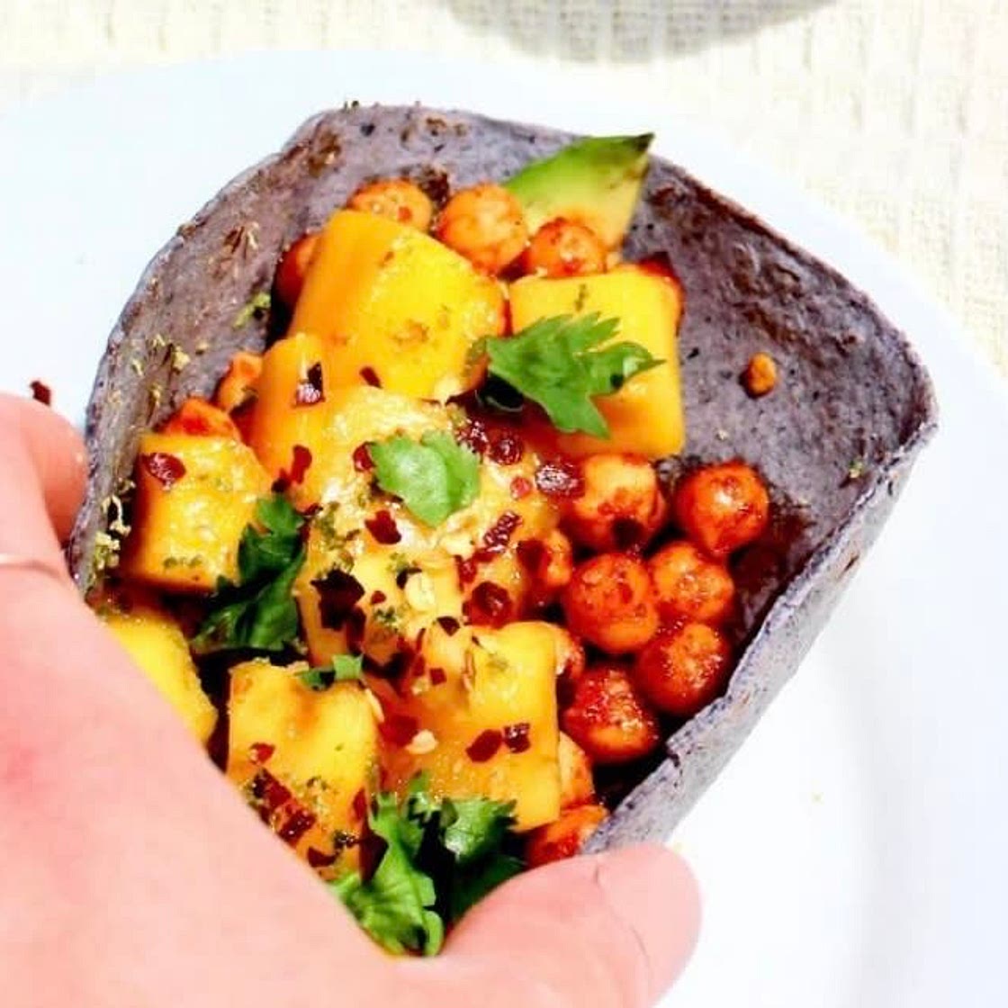 Mango Salsa & Chickpea Taco