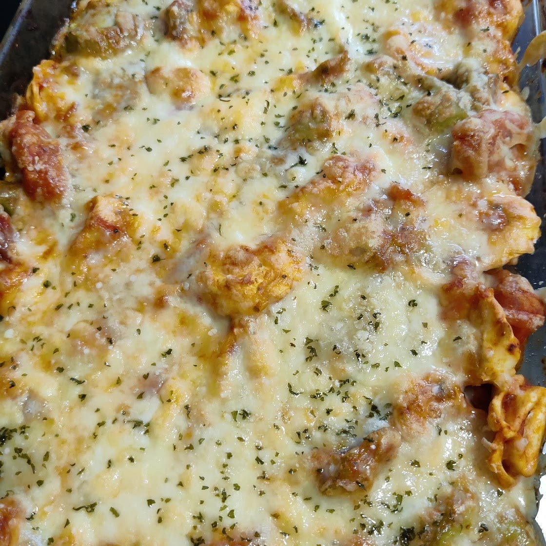 Twenty Minute Easy Tortellini Bake