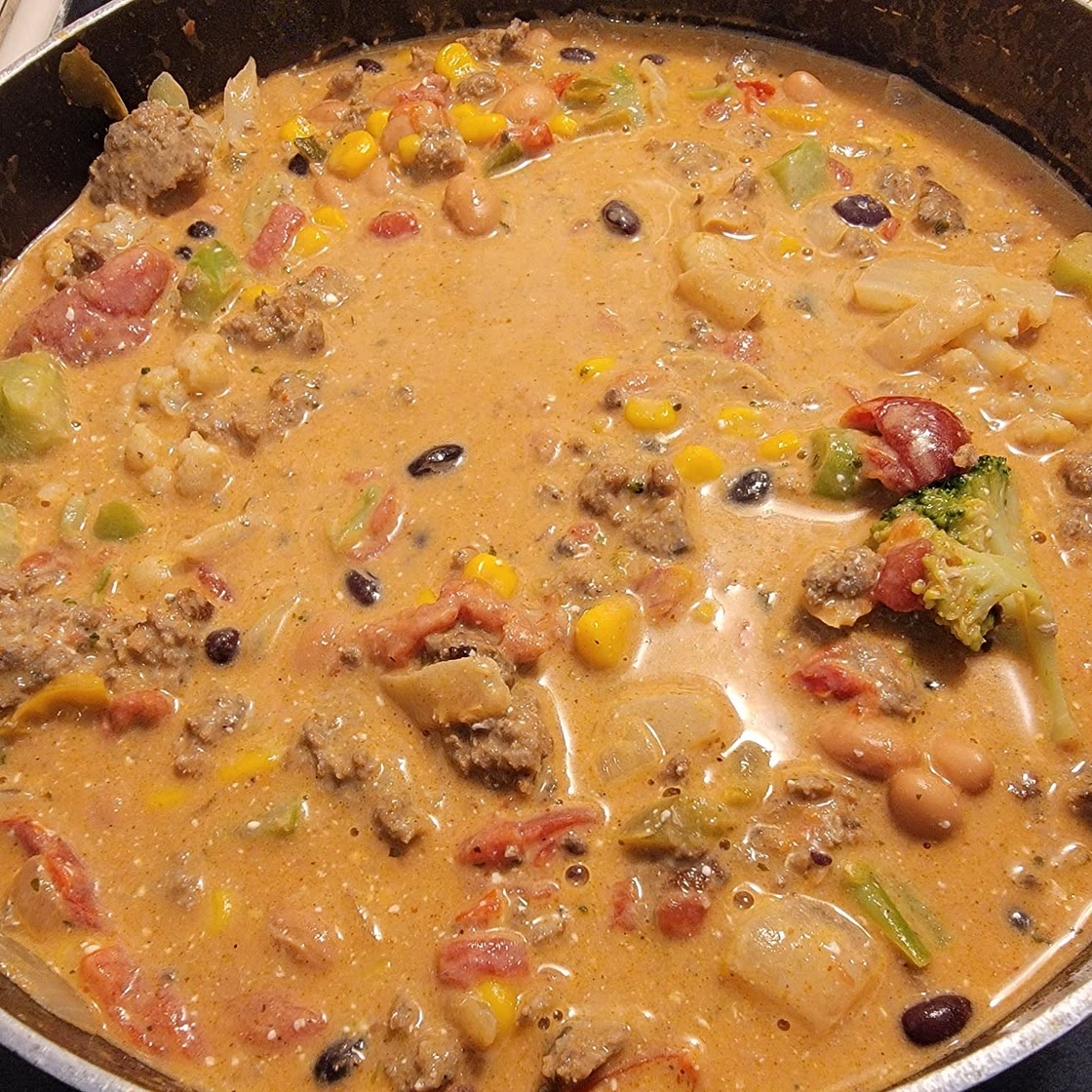 High Protein Creamy Taco Soup
