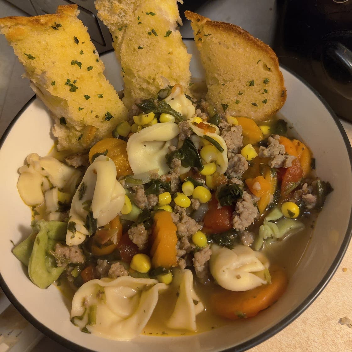 Mrs. Urban's World Famous Sausage and Tortellini Soup