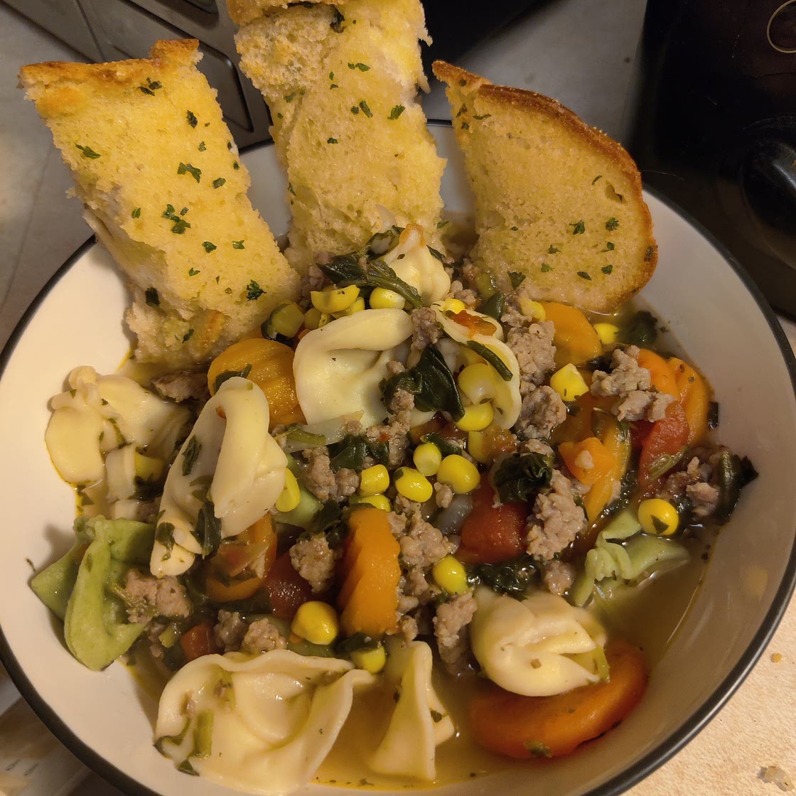 Mrs. Urban's World Famous Sausage and Tortellini Soup