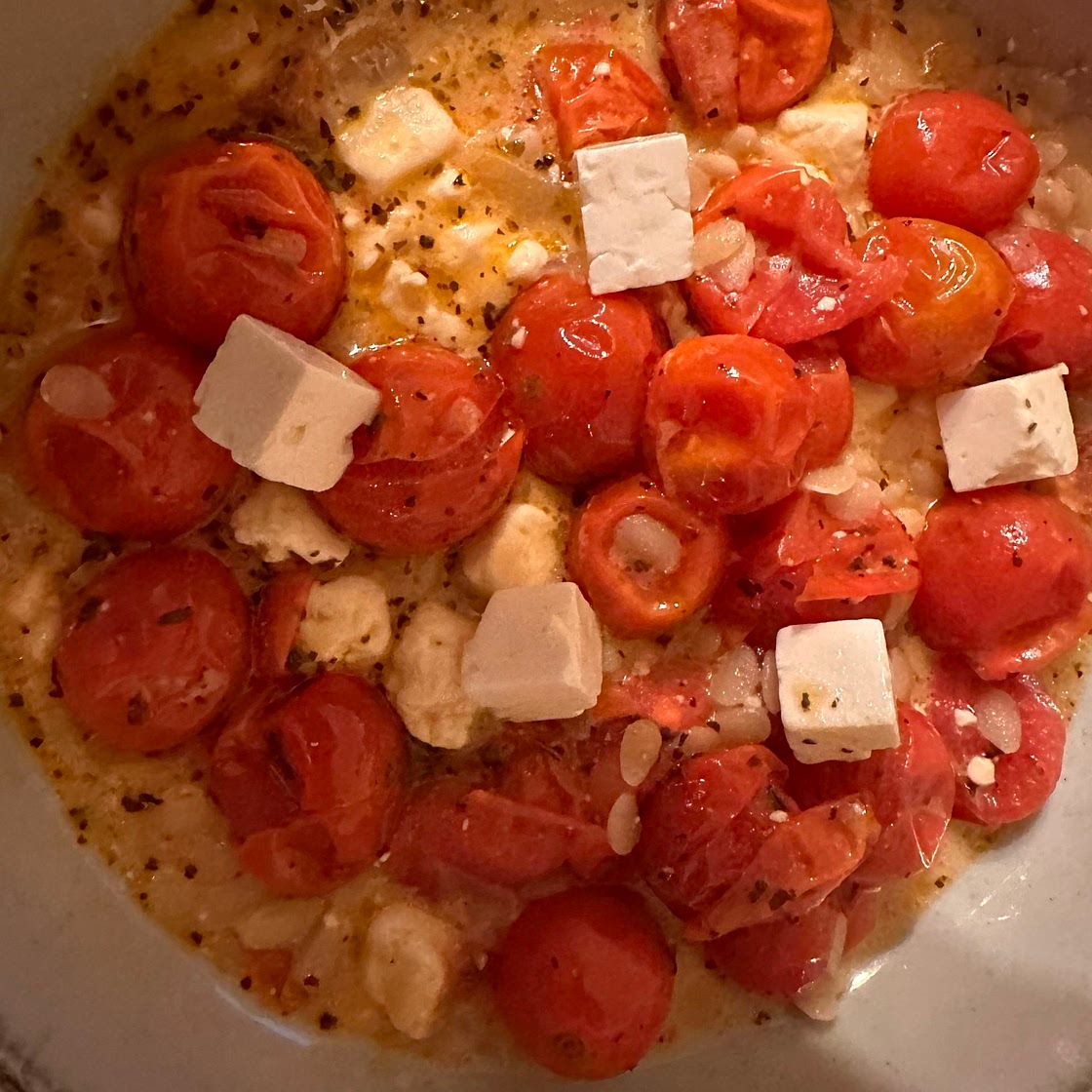 sopa de feta no forno com massa