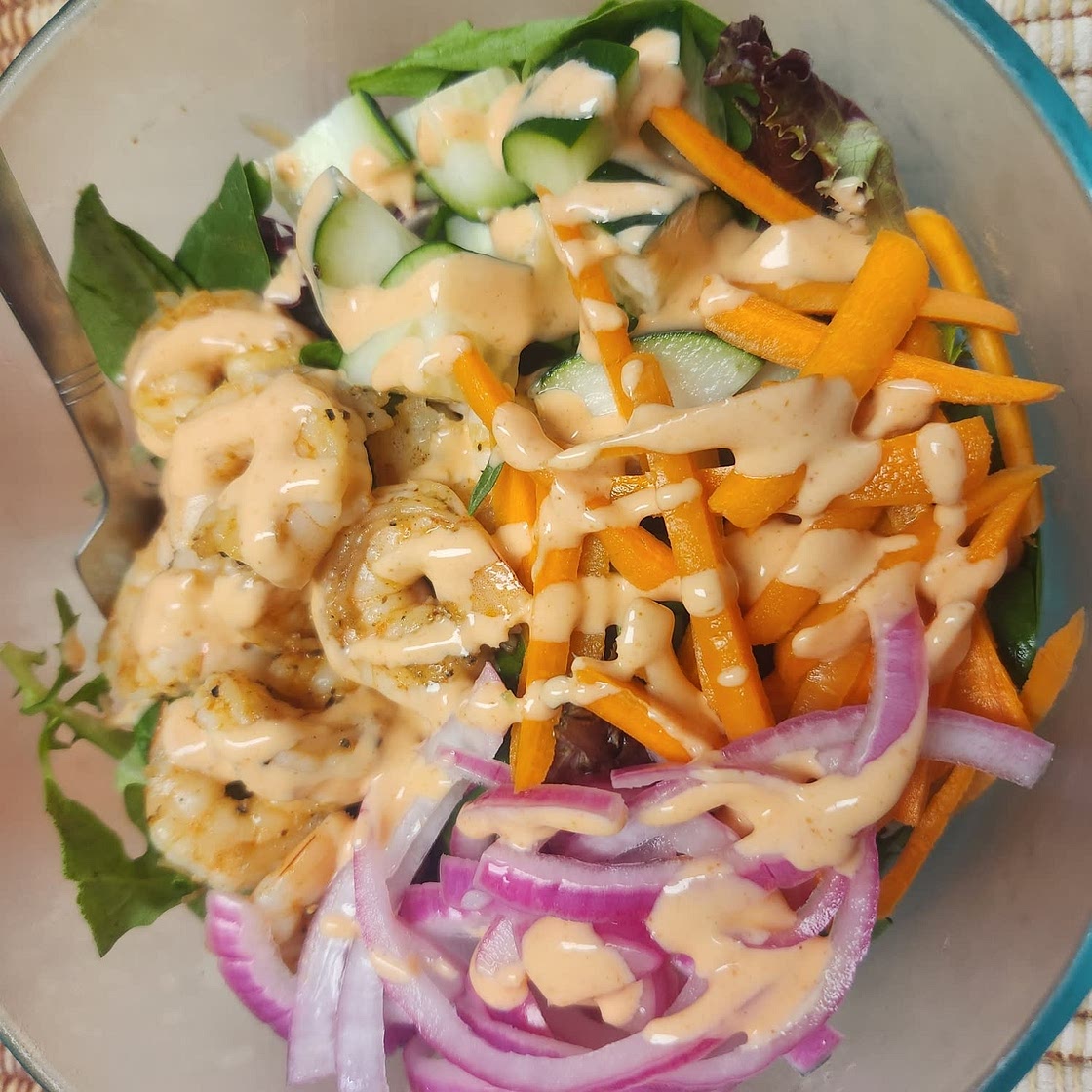 Shrimp Rice Bowls with Spicy Mayo