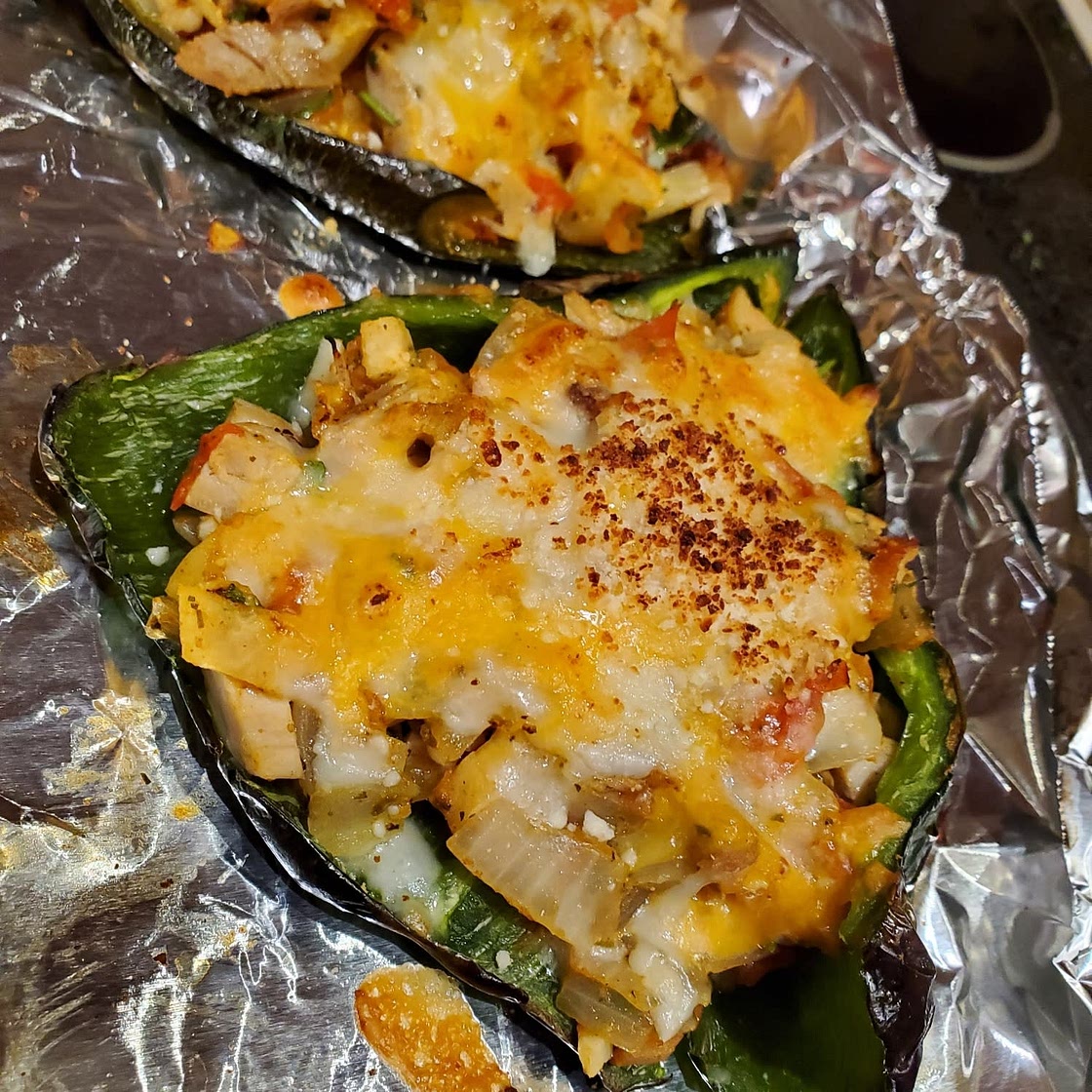 Chicken-Stuffed Poblano Peppers