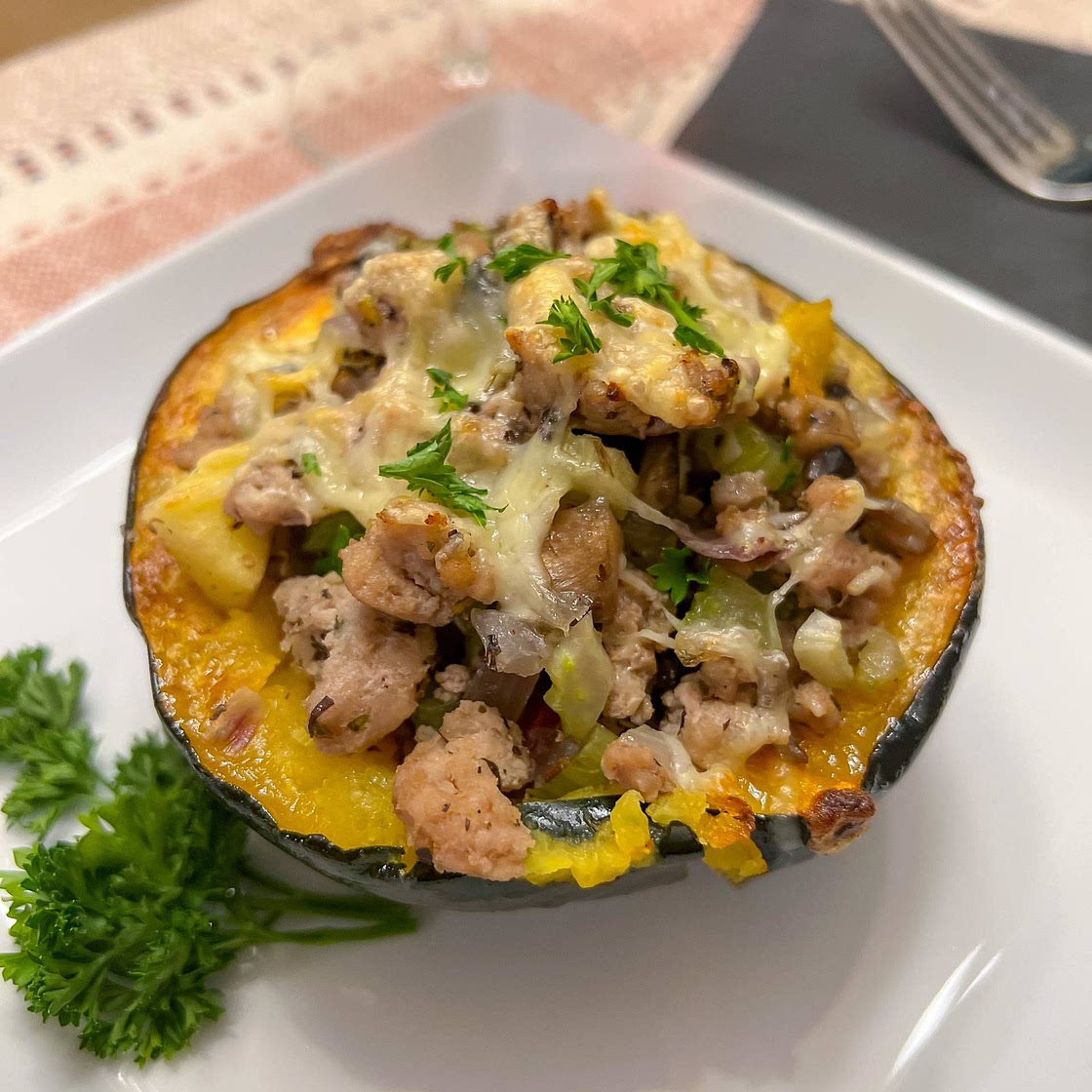 Ultimate Stuffed Roasted Acorn Squash {Paleo, Whole30}