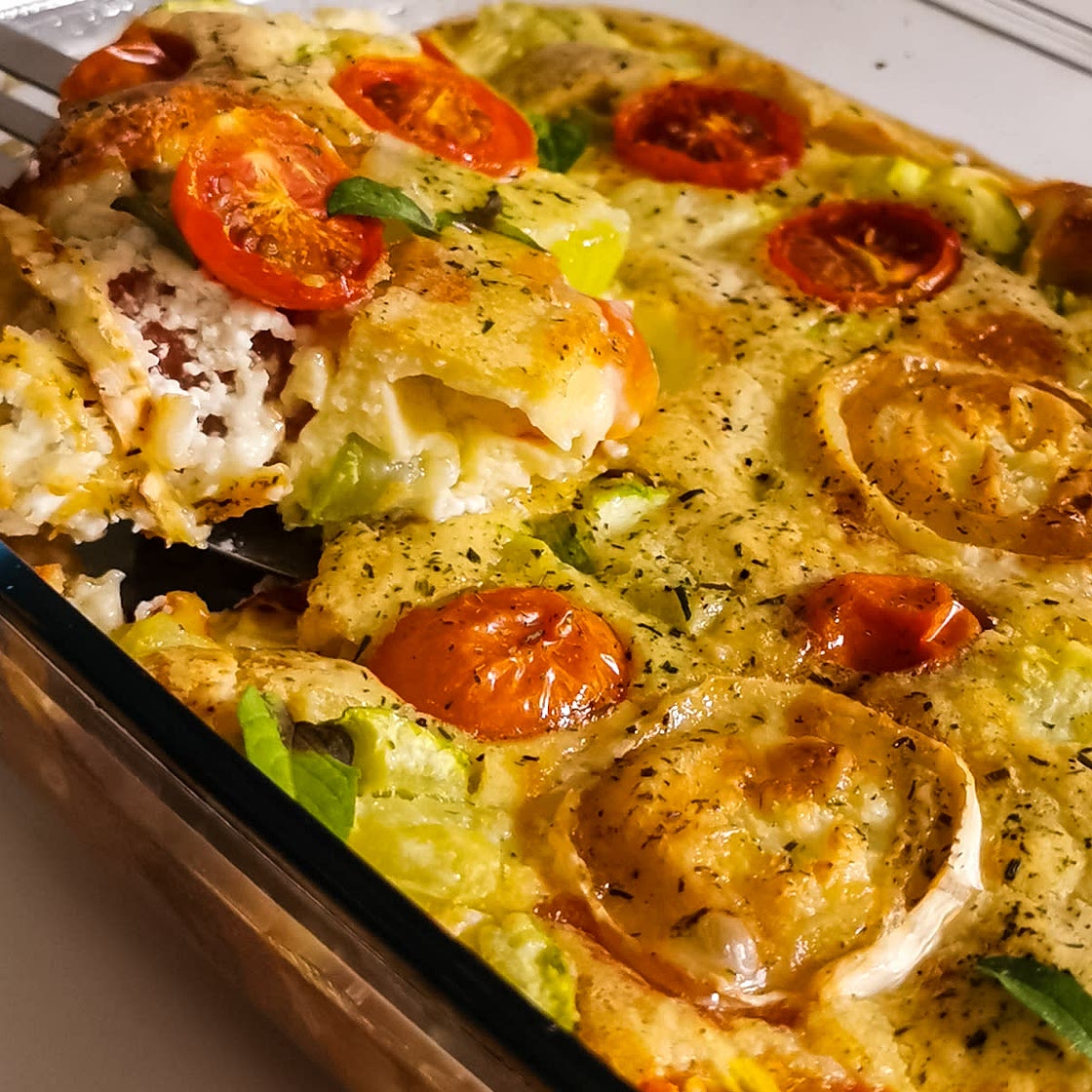 Clafoutis courgette tomates et chèvre