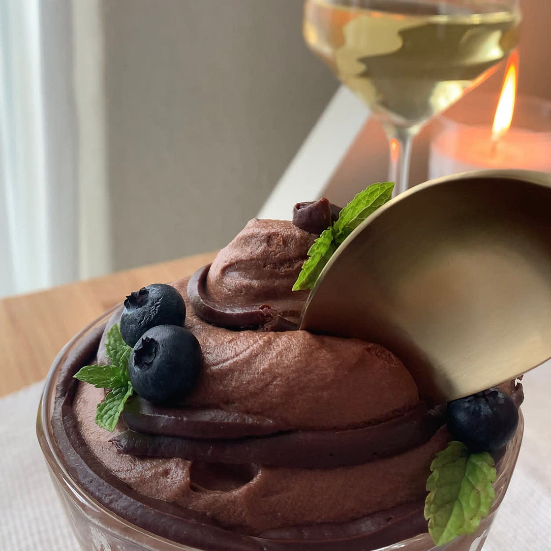 Creamy chocolate mousse