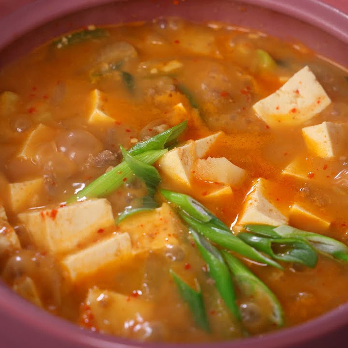 Soybean paste stew with beef (Sogogi doenjang-jjigae: 소고기 된장찌개)