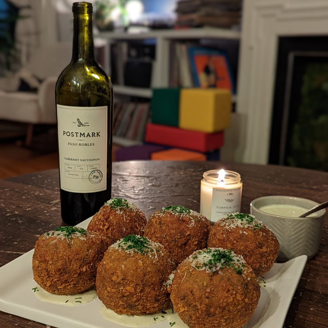 Mushroom + Bacon Arancini Balls
