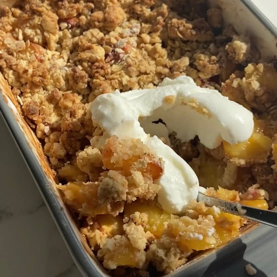 Single Serve Peach Crumble