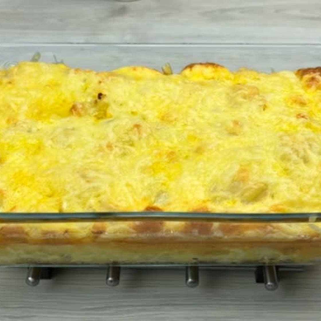 Quiche de coliflor con calabacin y atun