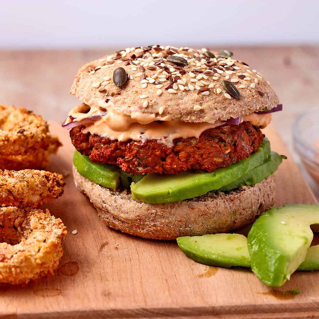 Easy Baked Vegan Tofu Burgers