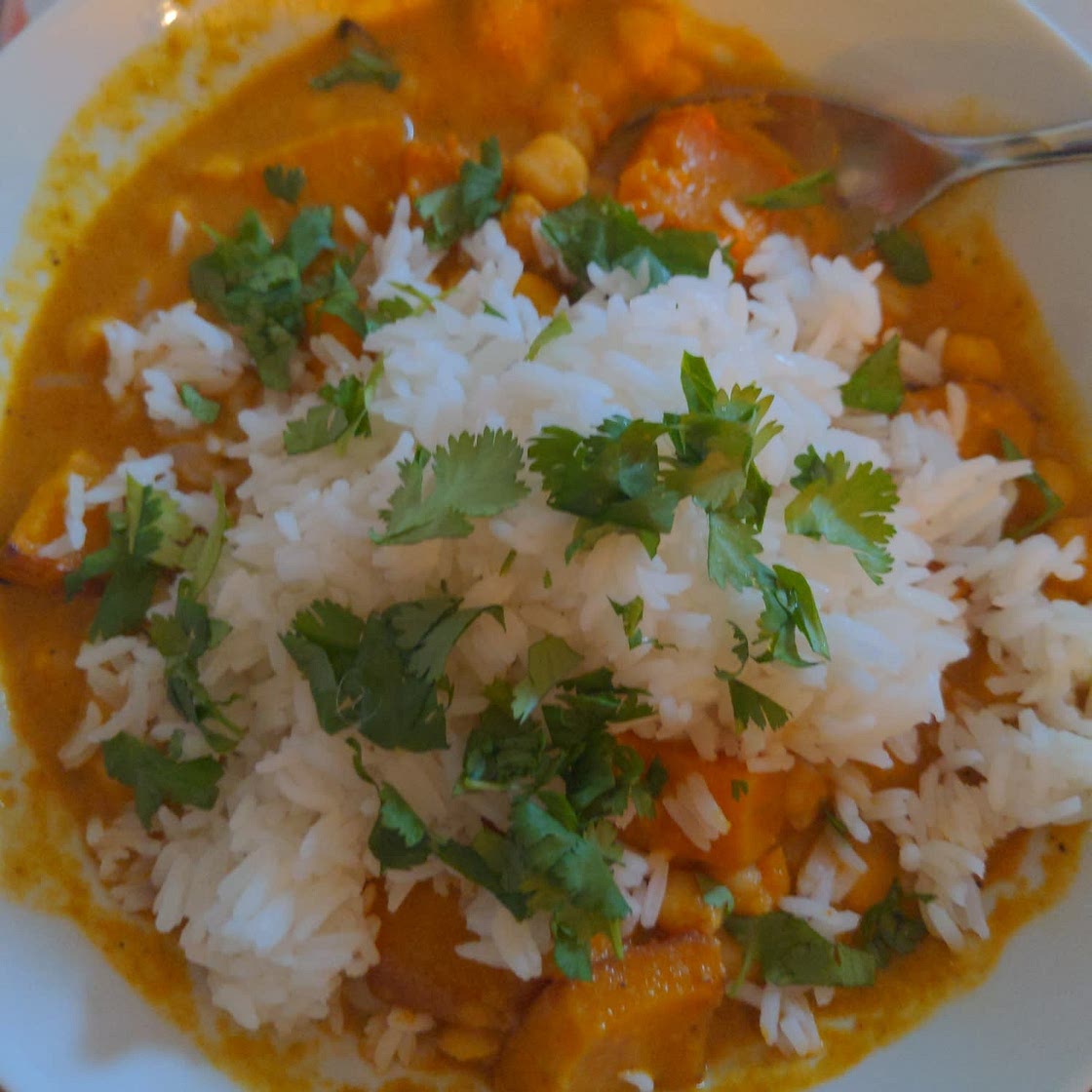Roasted Butternut Squash and Chickpea Curry