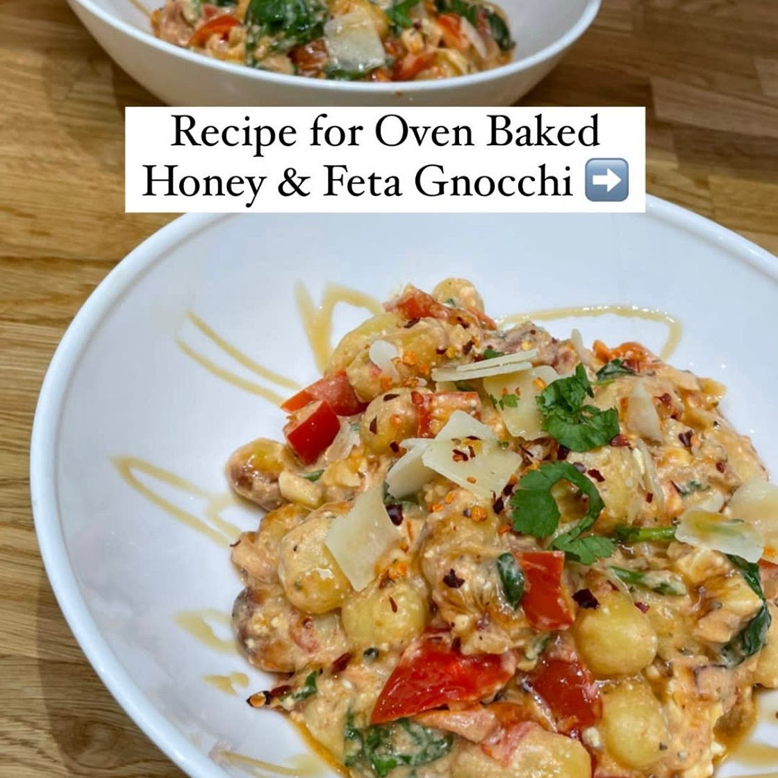 Oven baked honey & feta Gnocci