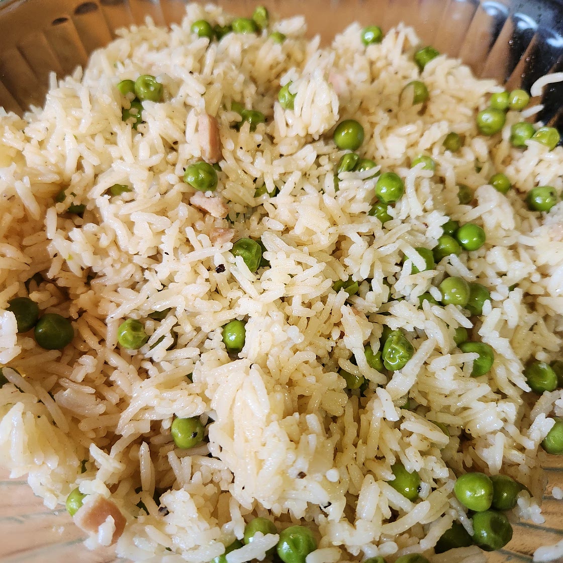Pea and ham rice