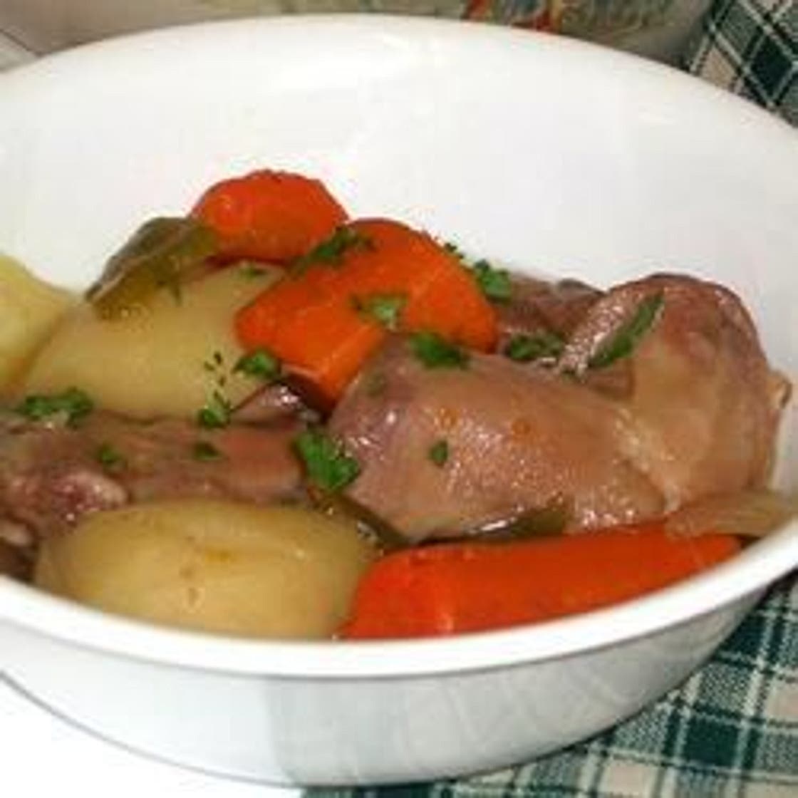 Slow Cooker Squirrel and Veggies