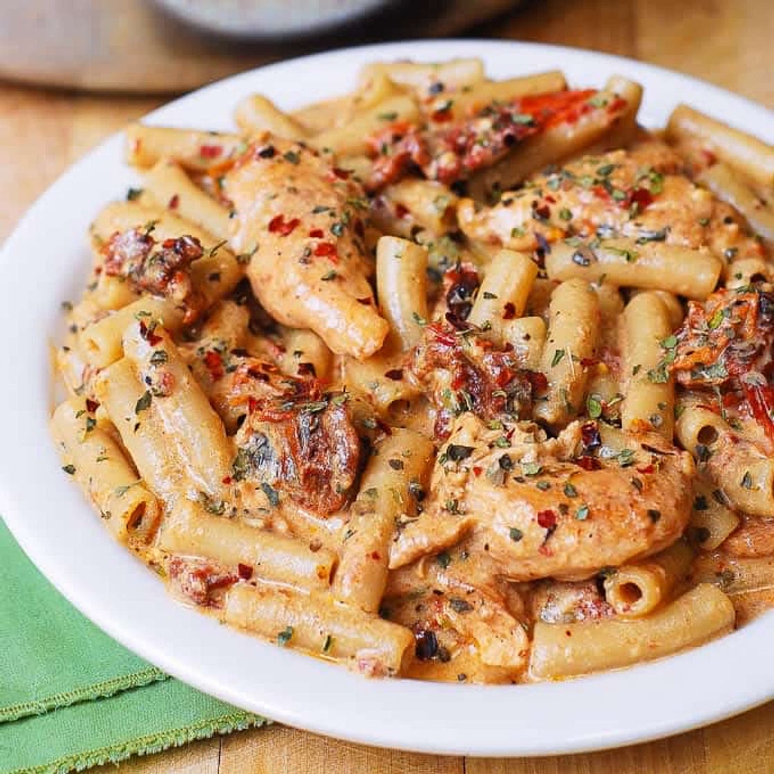 Chicken mozzarella pasta