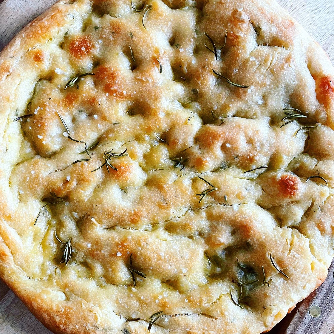 Rosemary Skillet Focaccia. - HARVEST & NOURISH