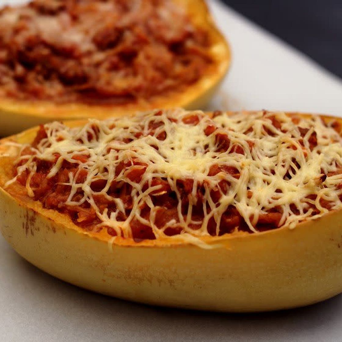 Courge spaghetti façon bolognaise