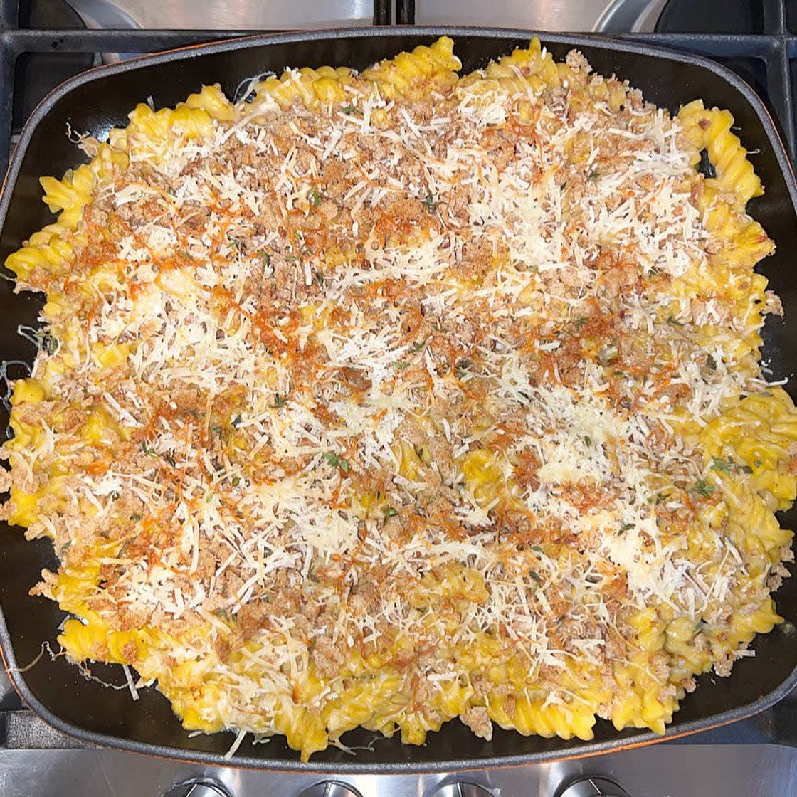 Healthy Mac & Cheese with Sourdough Crumb
