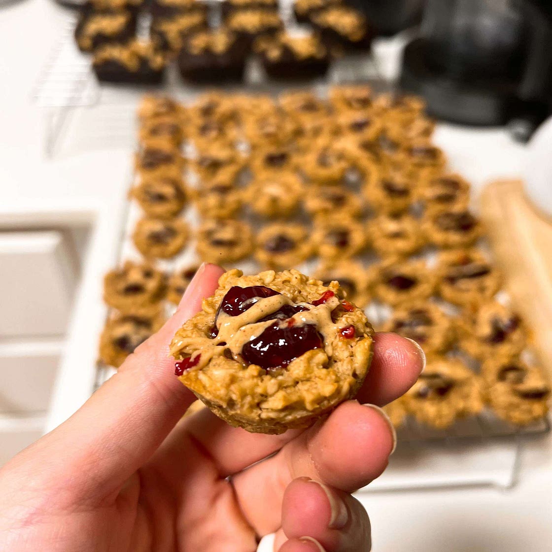 PB & Raspberry Jam Oat Cups
