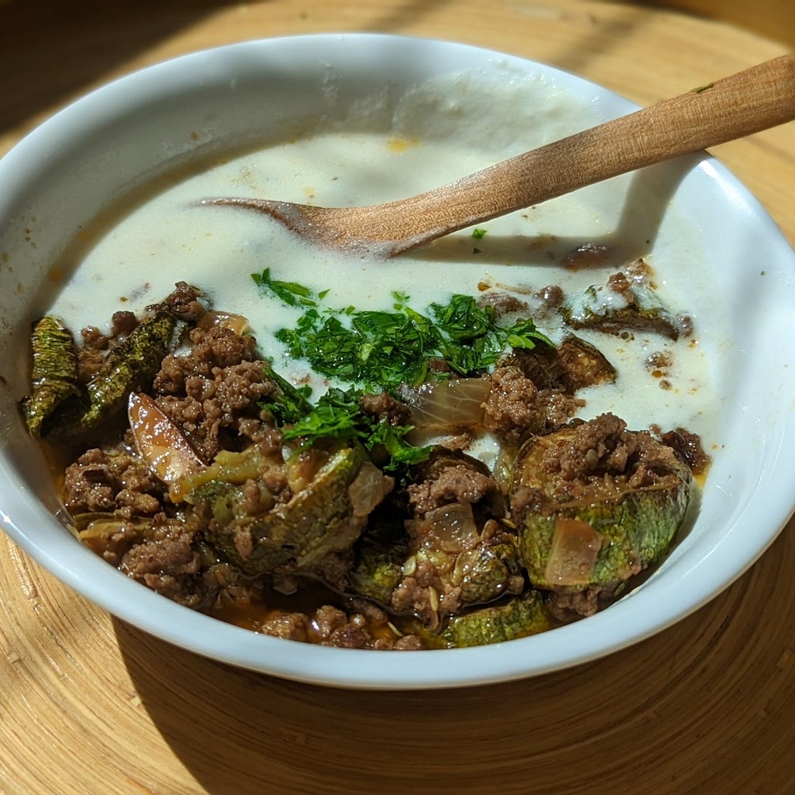 Fried Zucchini and Yogurt Sauce (Makhshi مخشي Deconstructed)