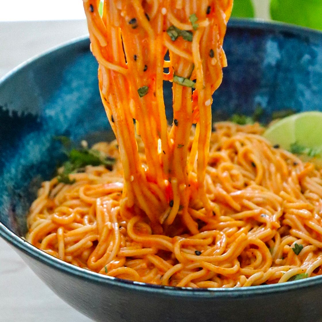 5 Minute Gochujang Tahini Noodles