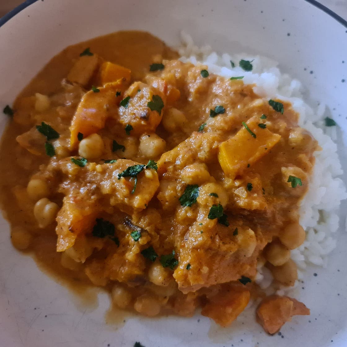 Roasted Butternut Squash and Chickpea Curry