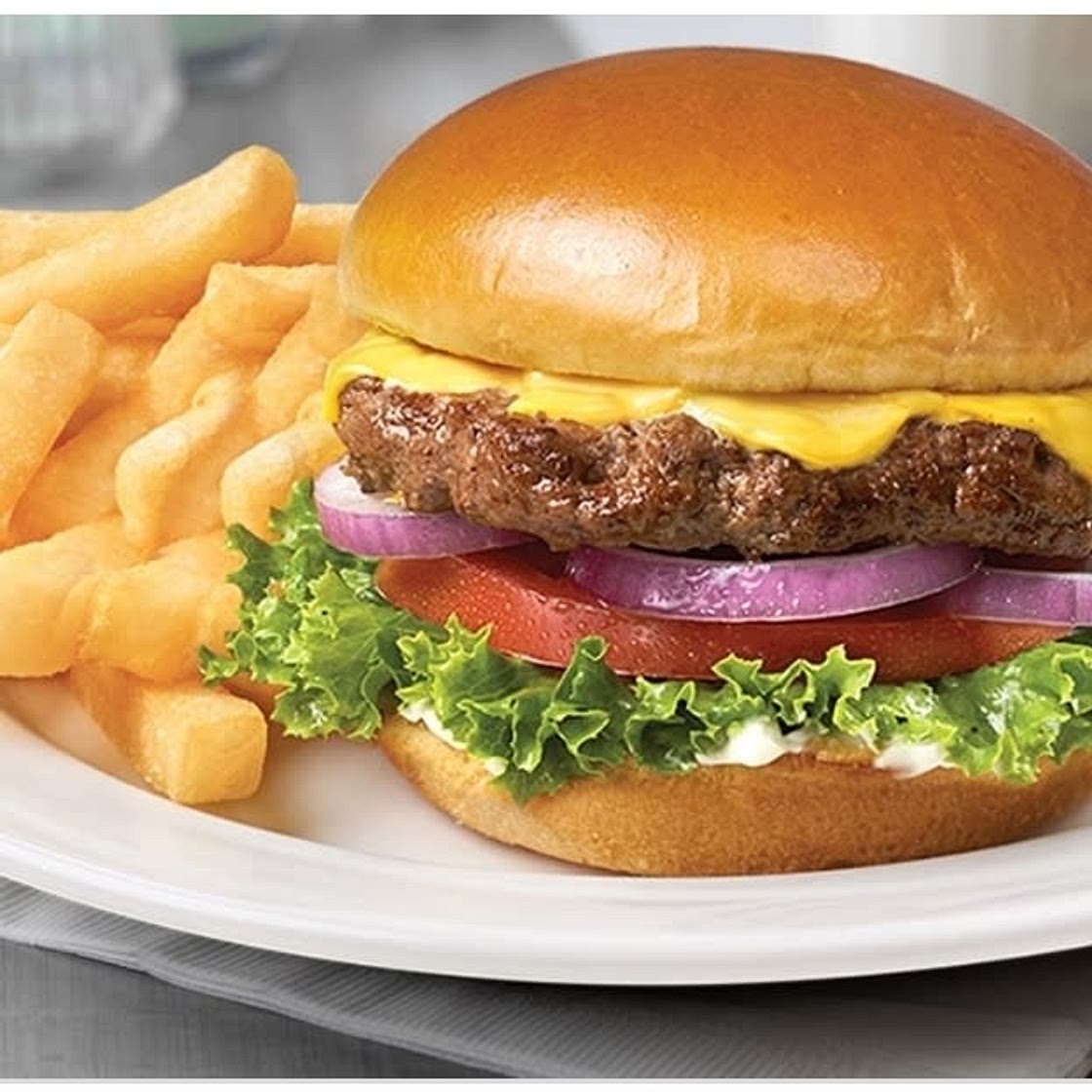 Burger and fries