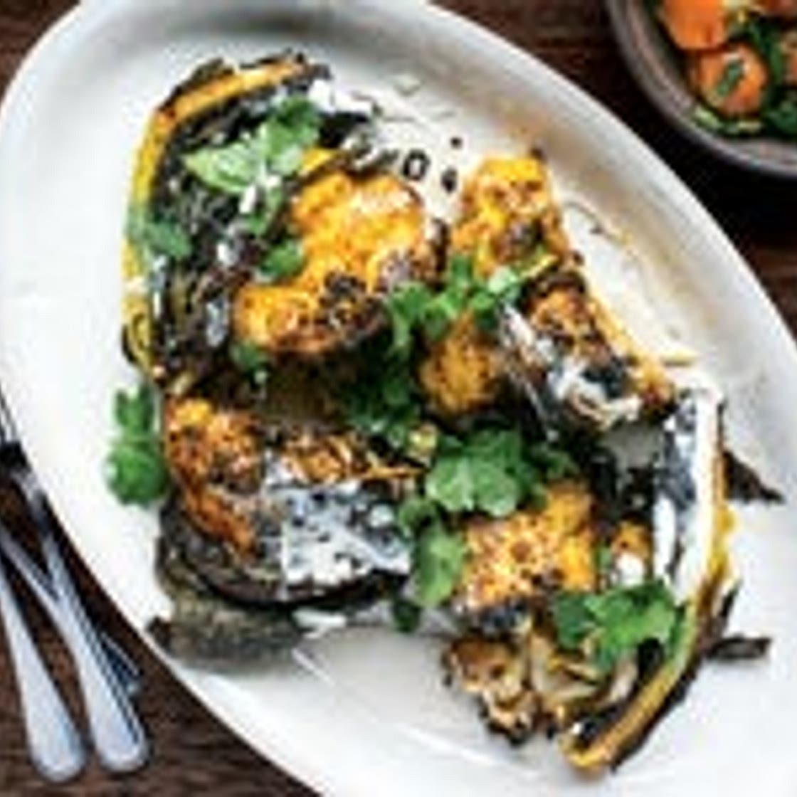 Spicy Roasted Cauliflower with Tahini
