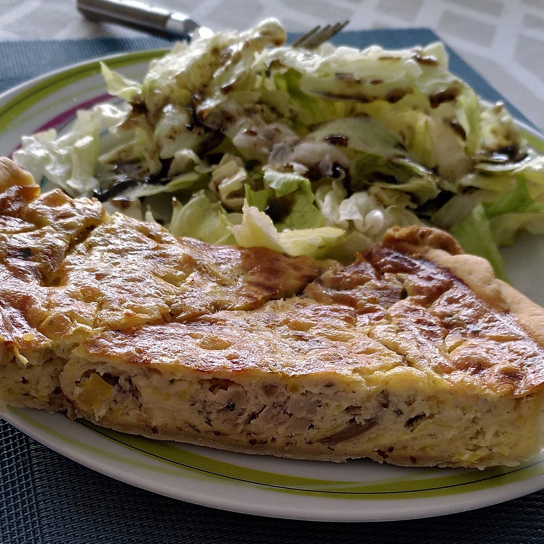 Quiche poulet champignon