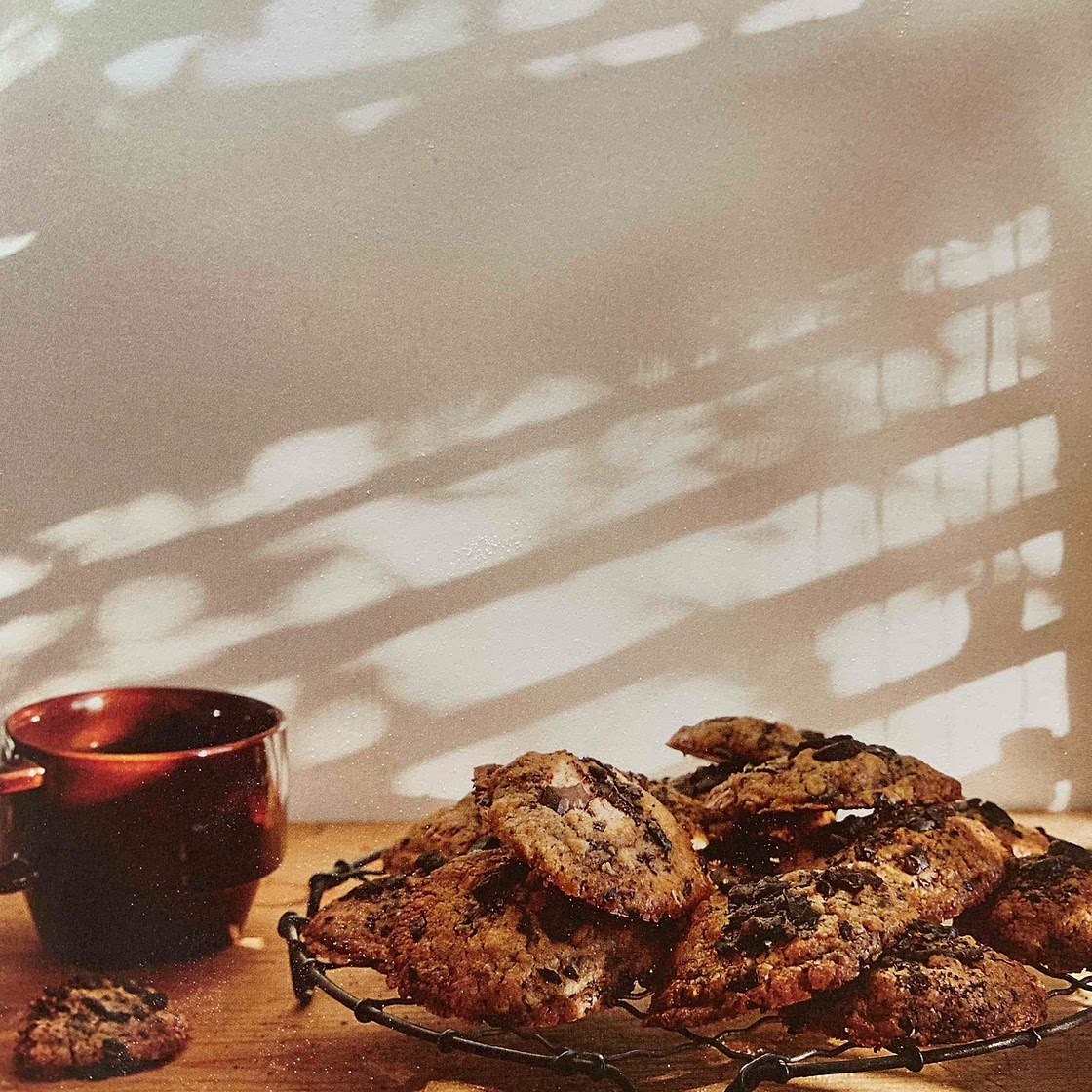 Dark Chocolate walnut and oat cookies 