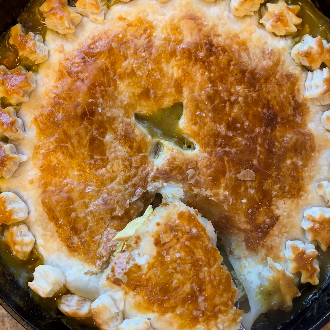 One Pot Curry Chicken Pot Pie