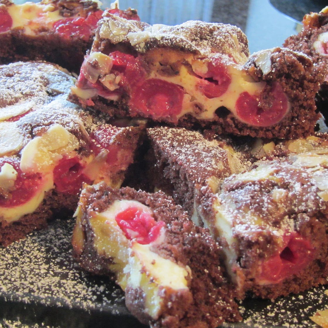 Geswirlter Schoko Kirsch -Käsekuchen