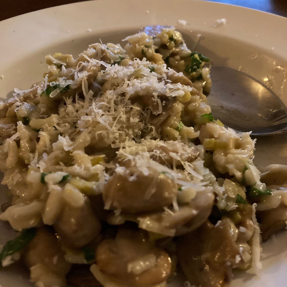 Mushroom and Leek Risotto (Vegan + GF)