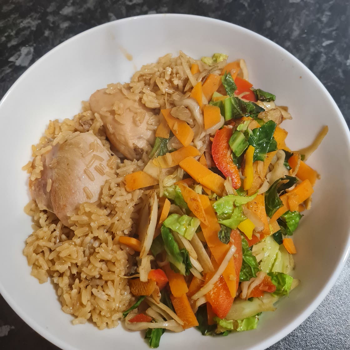 Stir fry chicken thighs