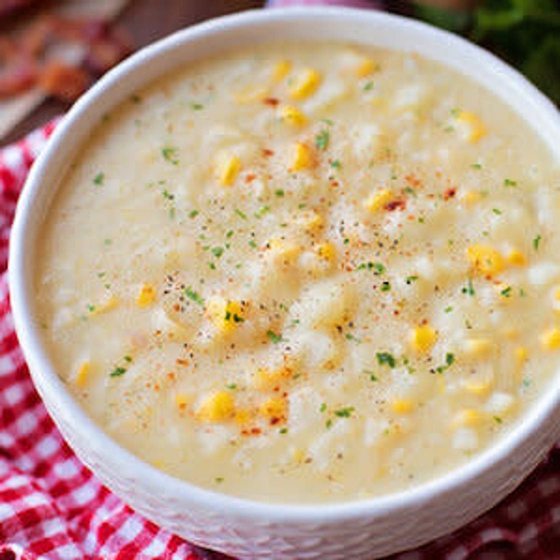 Potato Corn Chowder (Freezer/Vegetarian/Low Cholesterol)