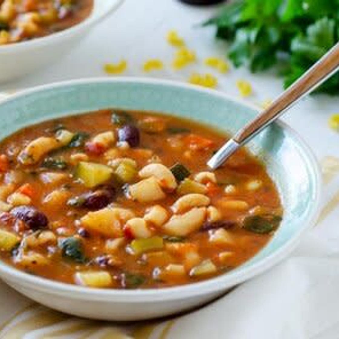 Minestrone Soup (Freezer/Vegetarian/Dairy Free)