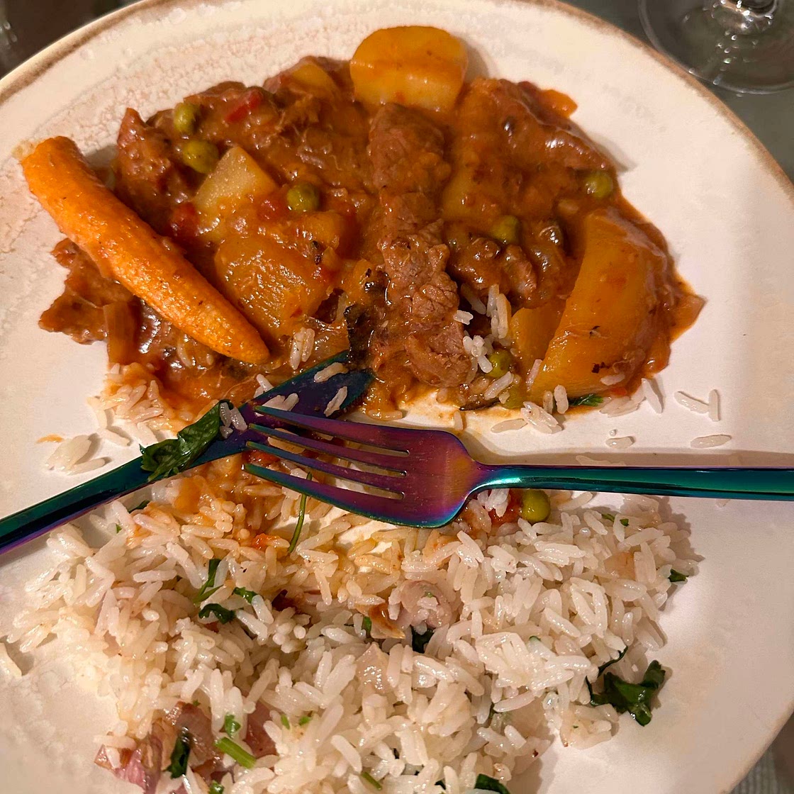 Caril de carne de vaca a sulafricana